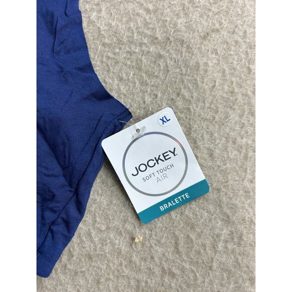 Jockey Air Soft Touch Bralette Sz XL Blue Wireless Stretch Scoop Neck New - Picture 7 of 8
